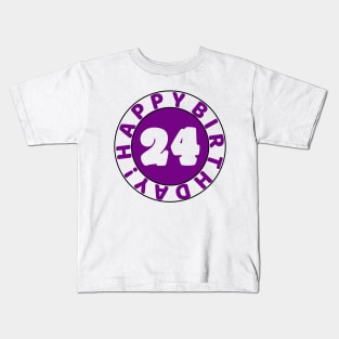 Happy 24th Birthday Kids T-Shirt